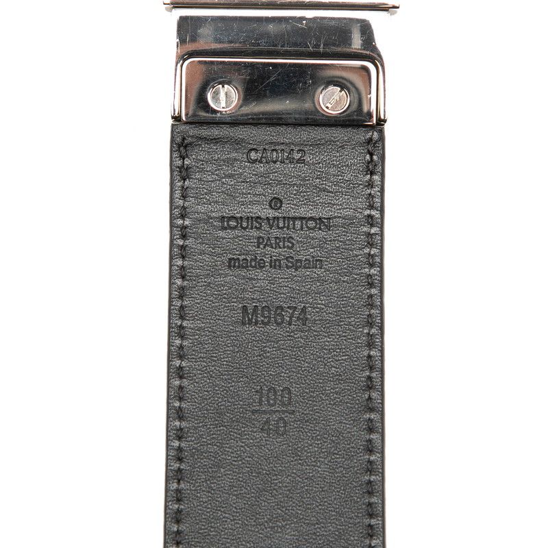 Louis Vuitton Damier Infini Boston Belt Plain Black Leather — view 5