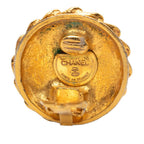 Chanel Mademoiselle Round Earrings Gold Plated — view 3