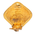 Chanel CC Logo Vintage Square Earrings Gold Plated — view 3