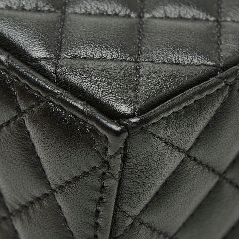 Chanel Quilted CC Logo Mini Drawstring Crossbody Chain Shoulder Bag Black — view 6