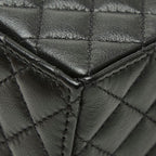 Chanel Quilted CC Logo Mini Drawstring Crossbody Chain Shoulder Bag Black — view 6