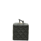 Chanel Quilted CC Logo Mini Drawstring Crossbody Chain Shoulder Bag Black — view 3