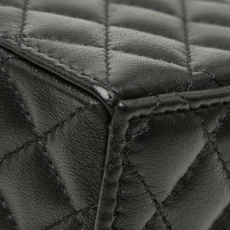 Chanel Quilted CC Logo Mini Drawstring Crossbody Chain Shoulder Bag Black — view 7