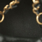 Chanel Quilted CC Logo Mini Drawstring Crossbody Chain Shoulder Bag Black — view 8
