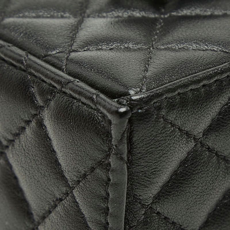 Chanel Quilted CC Logo Mini Drawstring Crossbody Chain Shoulder Bag Black — view 4