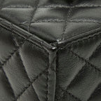 Chanel Quilted CC Logo Mini Drawstring Crossbody Chain Shoulder Bag Black — view 4