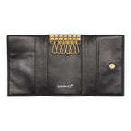 Chanel Choco Bar Key Case Black Leather Key Holder — view 6