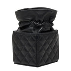 Chanel Quilted CC Logo Mini Drawstring Crossbody Chain Shoulder Bag Black — view 3