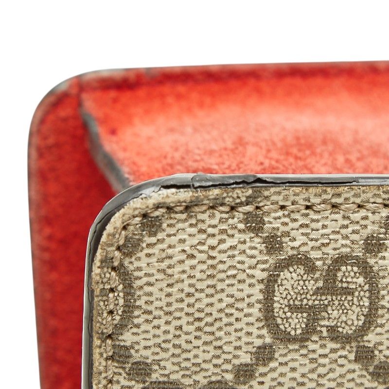 Gucci GG Supreme Dionysus Chain Shoulder Bag Beige Red Suede — view 9