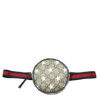 Gucci GG Supreme Star Waist Bag Pouch Beige Navy Leather