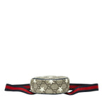 Gucci GG Supreme Star Waist Bag Pouch Beige Navy Leather — view 3
