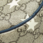 Gucci GG Supreme Star Waist Bag Pouch Beige Navy Leather — view 4