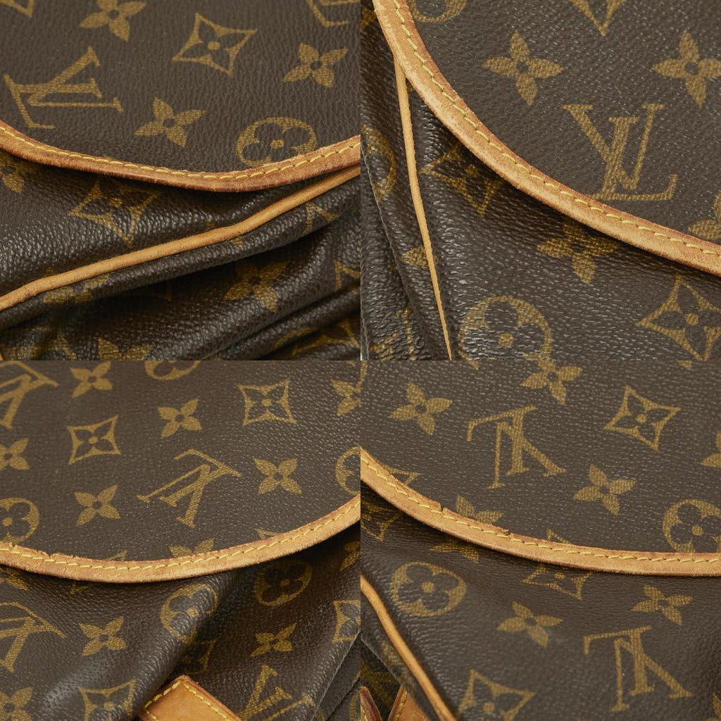 Louis Vuitton Monogram Saumur 35 Crossbody Shoulder Bag Brown Leather — view 8