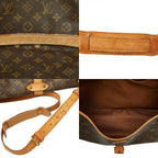 Louis Vuitton Monogram Saumur 35 Crossbody Shoulder Bag Brown Leather — view 9