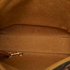 Celine Triomphe Vertical Cover Tote Shoulder Bag 2-Way Black Brown Leather — view 8