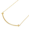 Tiffany & Co T Smile Small Chain Pendant 18k Yellow Gold