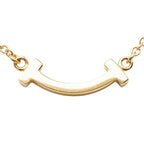 Tiffany & Co T Smile Mini Chain Pendant 18k Yellow Gold — view 3
