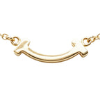 Tiffany & Co T Smile Mini Chain Pendant 18k Yellow Gold — view 2