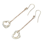 Tiffany & Co Elsa Peretti Open Heart Drop Earrings Silver — view 2