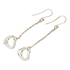 Tiffany & Co Elsa Peretti Open Heart Drop Earrings Silver — view 3
