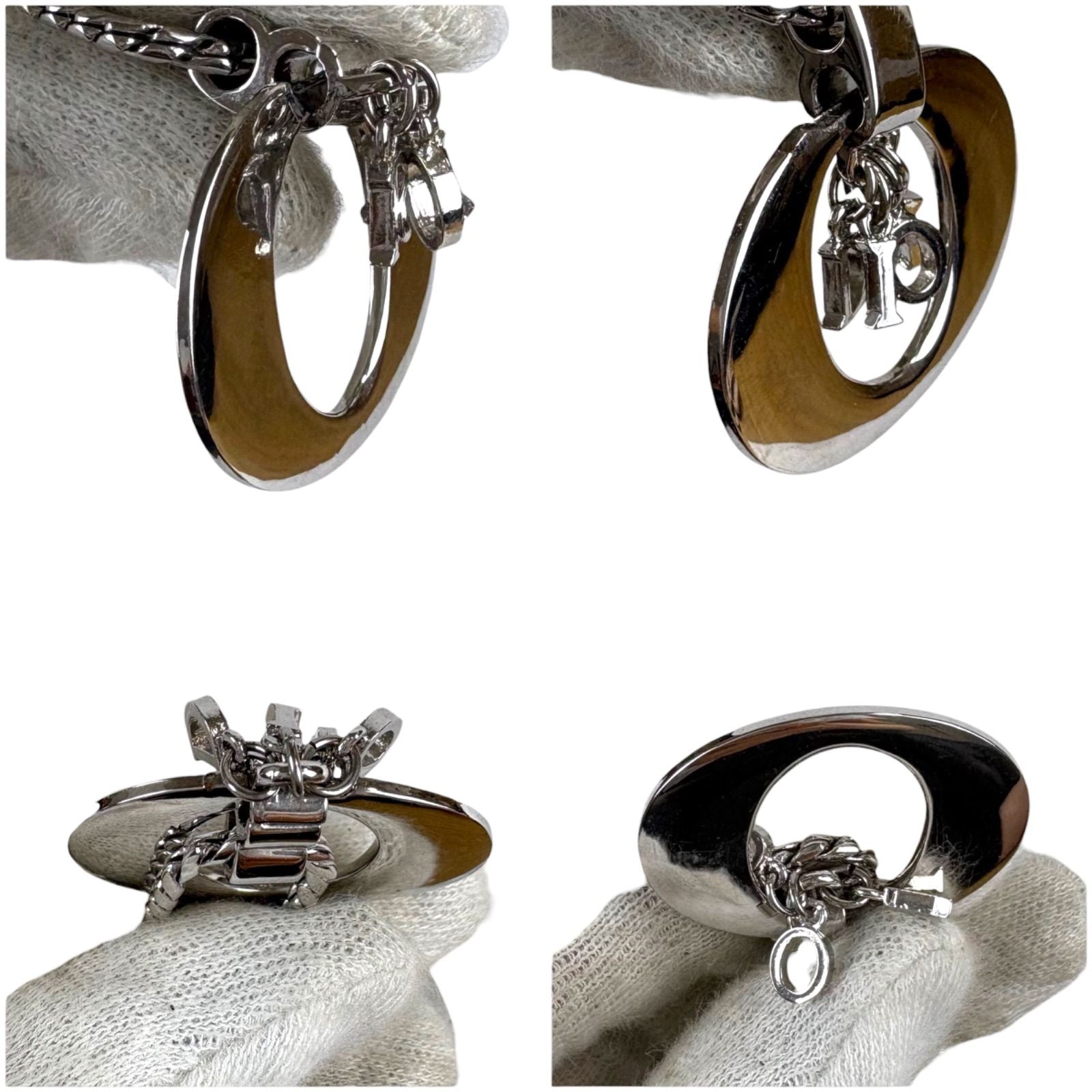 Dior Logo Necklace Silver Vintage — view 7