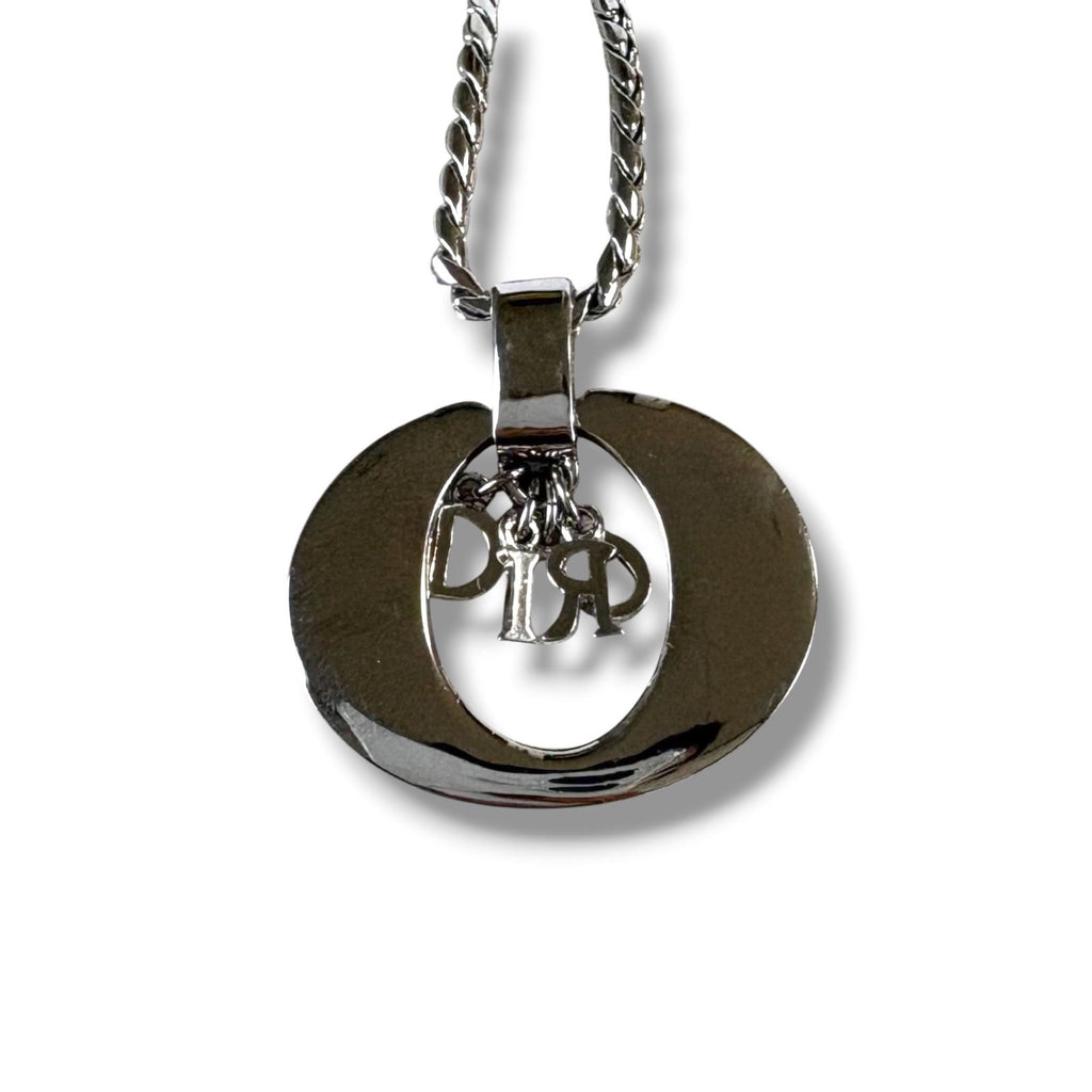 Dior Logo Necklace Silver Vintage — view 9