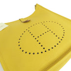 Hermes Evelyne 3 PM 29 Soleil Taurillon Clemence Silver Construction Shoulder — view 6