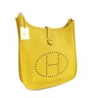 Hermes Evelyne 3 PM 29 Soleil Taurillon Clemence Silver Construction Shoulder — view 3