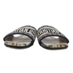 Dior Dway Slide Sandals Logo Plaid Slippers — view 3