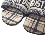 Dior Dway Slide Sandals Logo Plaid Slippers — view 5