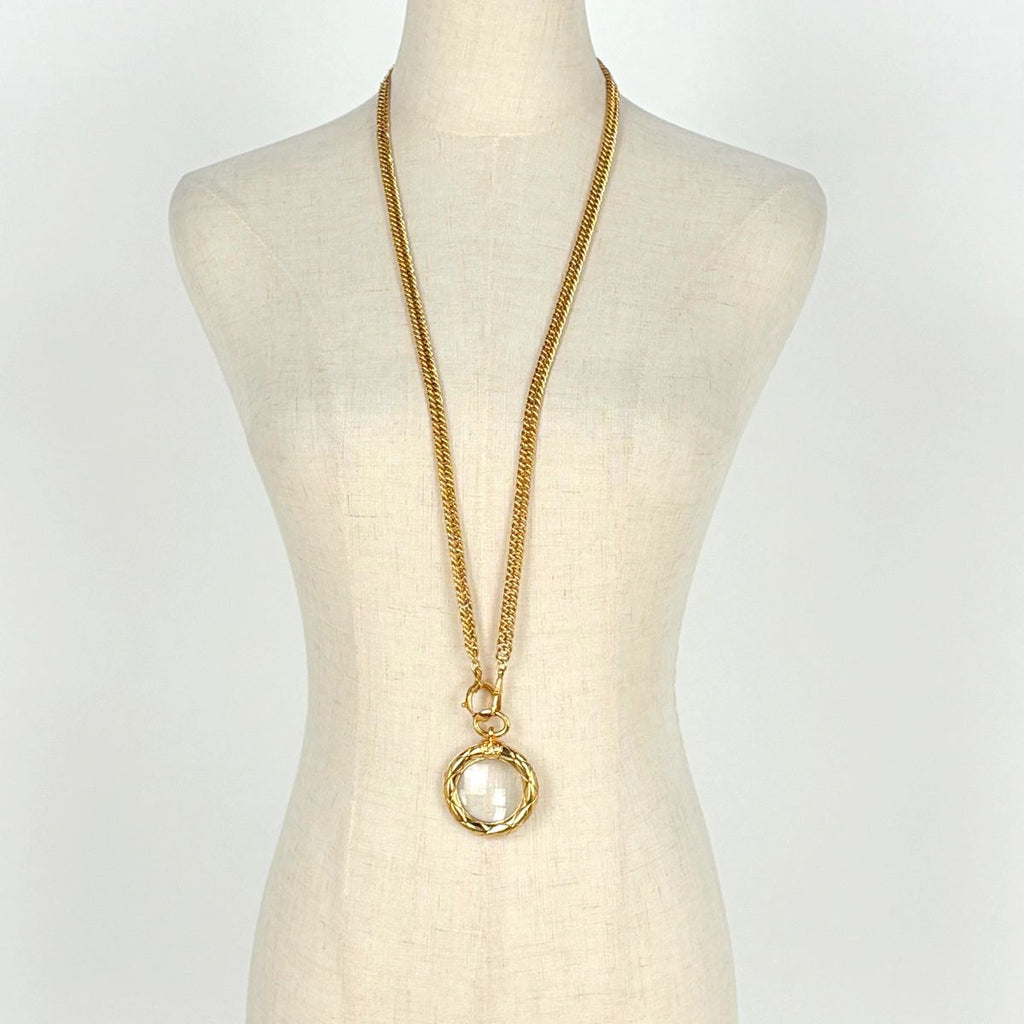 Chanel CC Logo Rupe Necklace Long Gold Plated — view 6