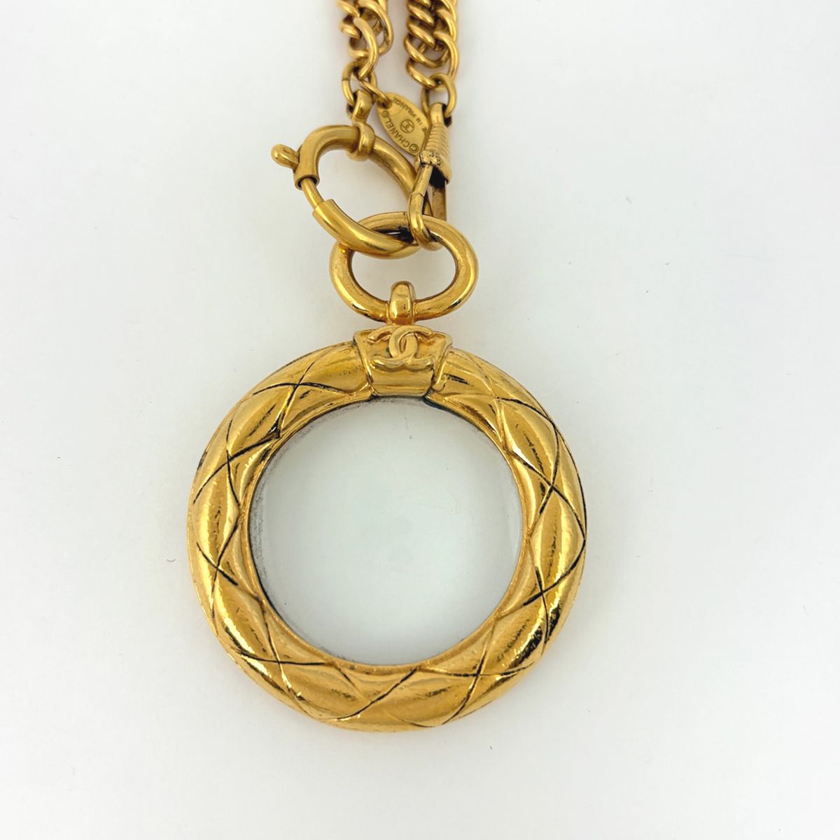 Chanel CC Logo Rupe Necklace Long Gold Plated — view 2