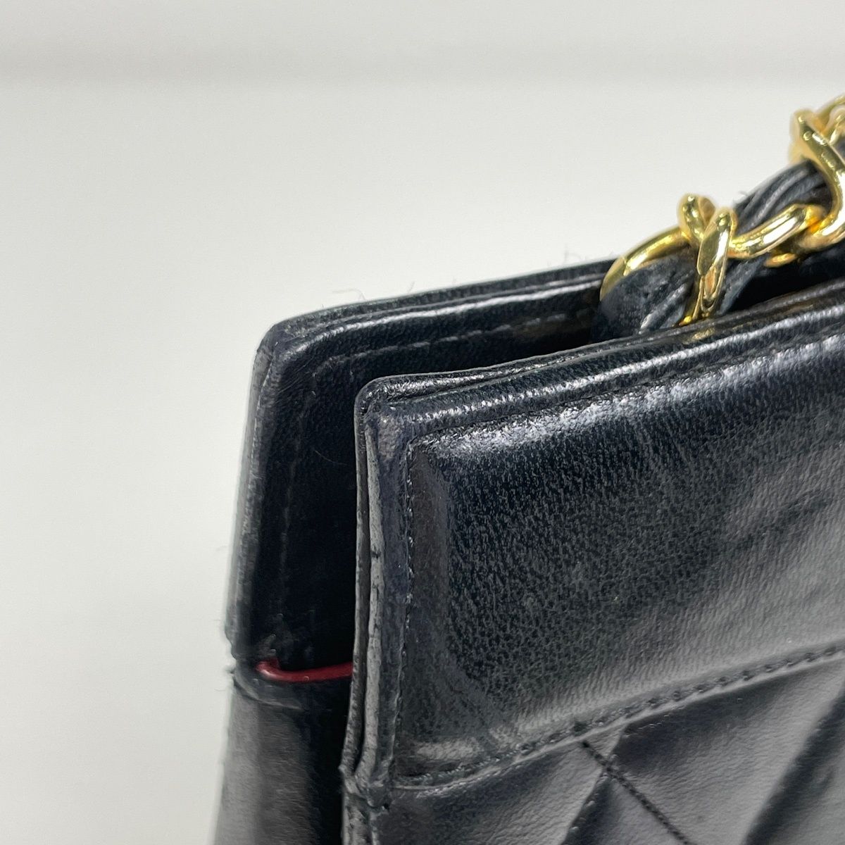 Chanel CC Logo Chain Shoulder Bag 2-Way Leather Black — view 5