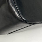 Chanel CC Logo Chain Shoulder Bag 2-Way Leather Black — view 3