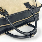 Loewe Amazona 36 Handbag Leather Black Ivory — view 9