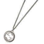 Gucci Interlocking Necklace Round 925 Sterling Silver