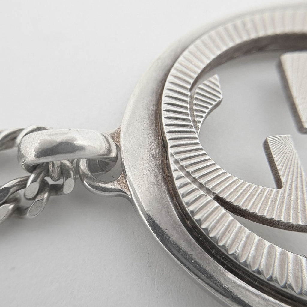 Gucci Interlocking Necklace Round 925 Sterling Silver — view 4