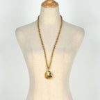 Chanel CC Logo Chain Necklace Quilted Long Gold Plated — view 6
