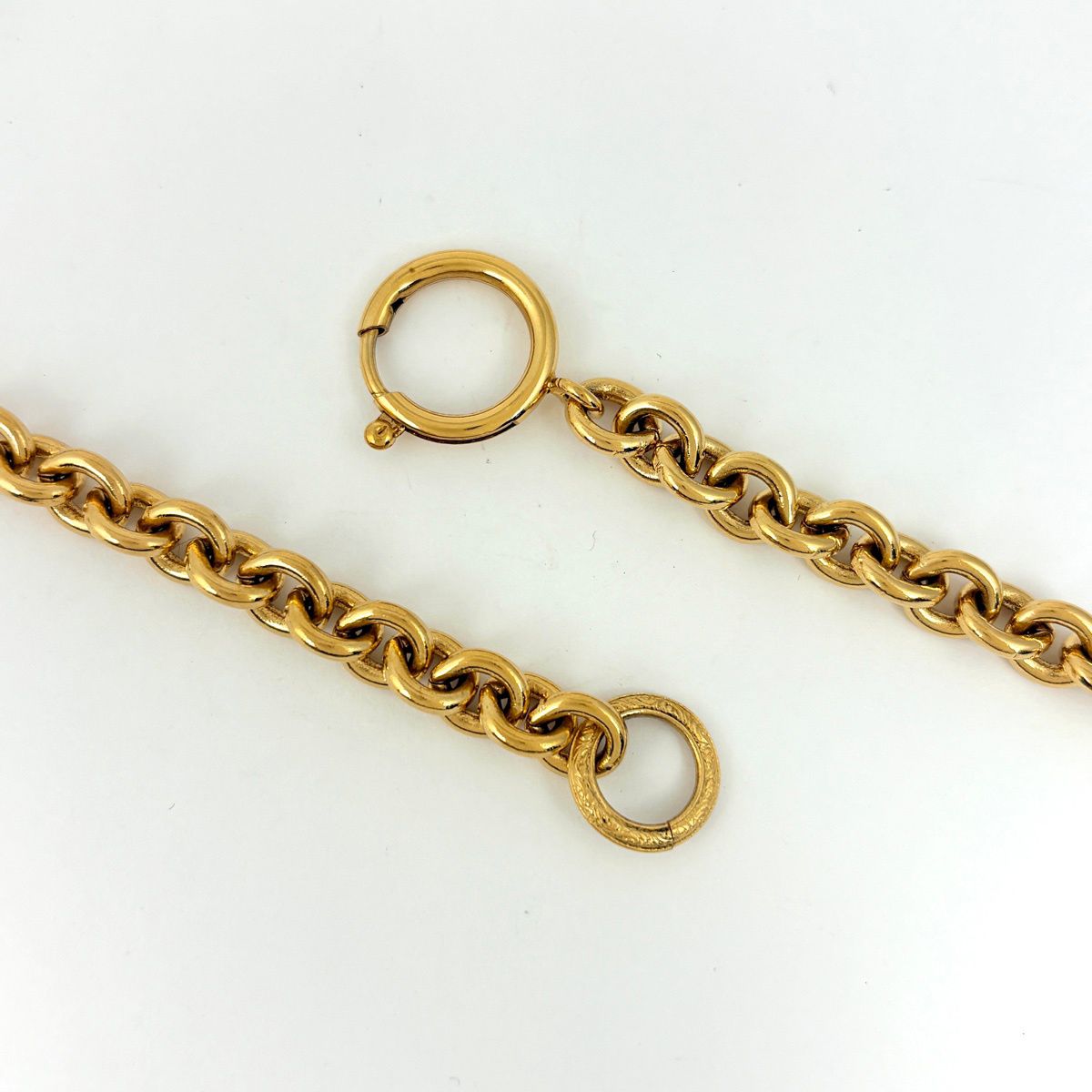 Chanel CC Logo Chain Necklace Quilted Long Gold Plated — view 3