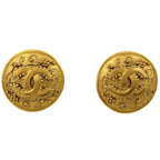 Chanel CC Logo Round Earrings Gold Plated