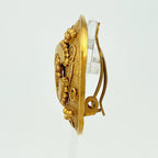 Chanel CC Logo Round Earrings Gold Plated — view 2