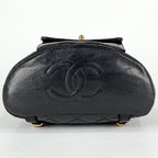 Chanel CC Logo Backpack Leather Black — view 3