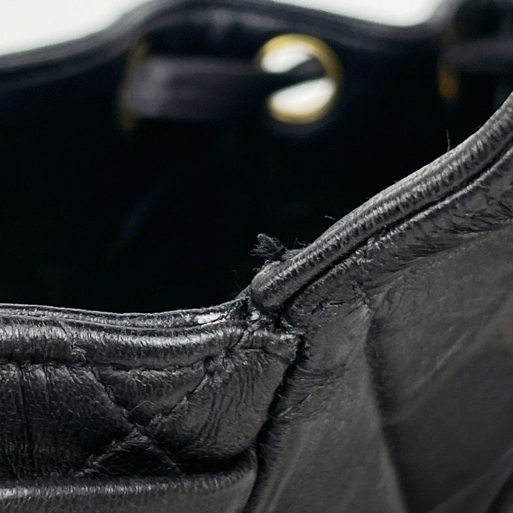 Chanel CC Logo Backpack Leather Black — view 9