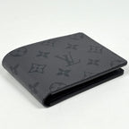 Louis Vuitton Portefeuille Calf Bifold Wallet Monogram Eclipse Gray — view 2
