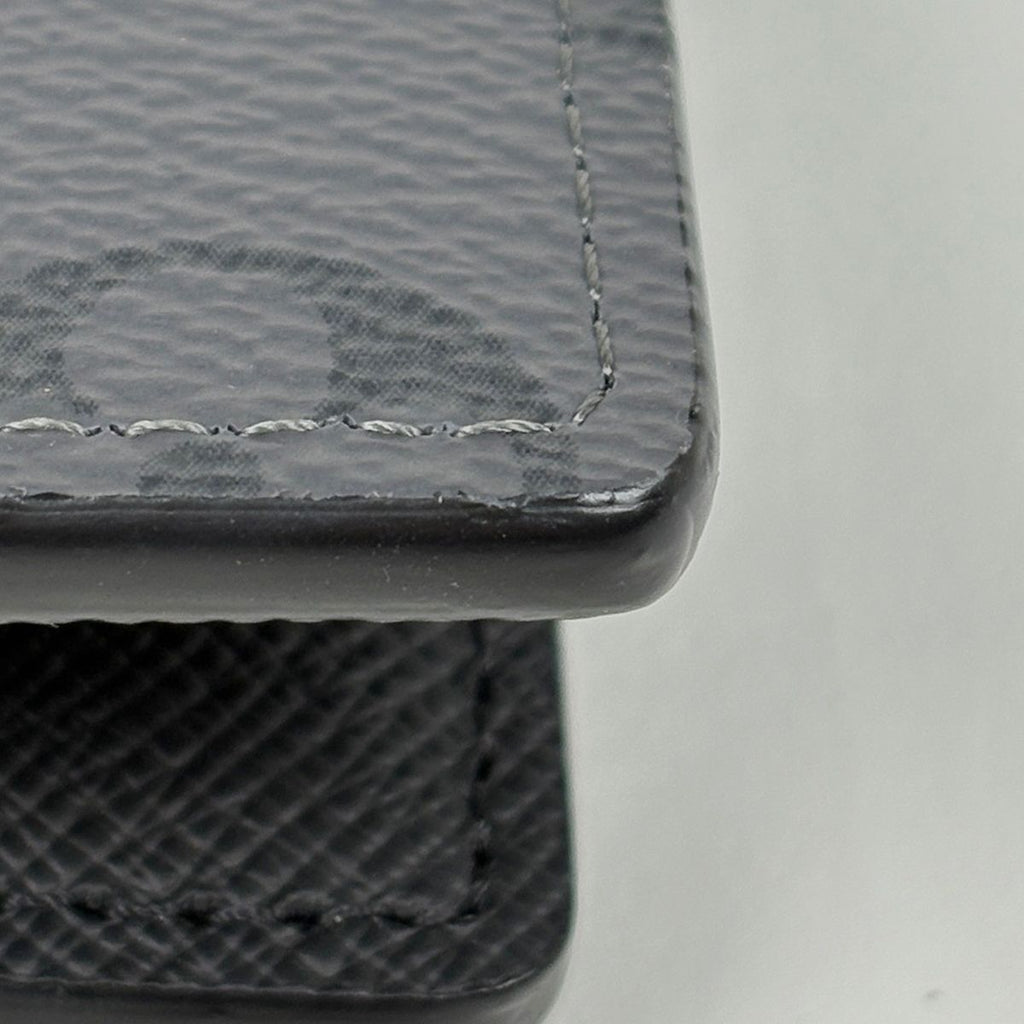 Louis Vuitton Portefeuille Calf Bifold Wallet Monogram Eclipse Gray — view 3