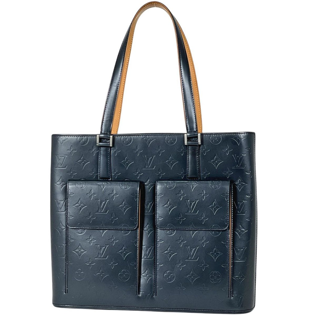 Louis Vuitton Wilwood Shoulder Bag Tote Monogram Matte Blue