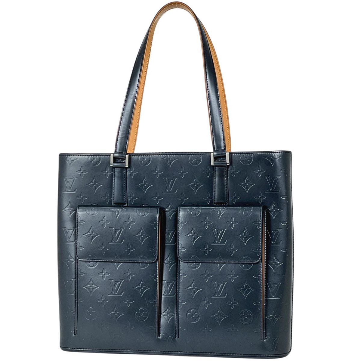 Louis Vuitton Wilwood Shoulder Bag Tote Monogram Matte Blue