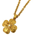Chanel CC Logo Necklace Clover Gold Plated