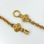 Chanel CC Logo Necklace Clover Gold Plated — view 3