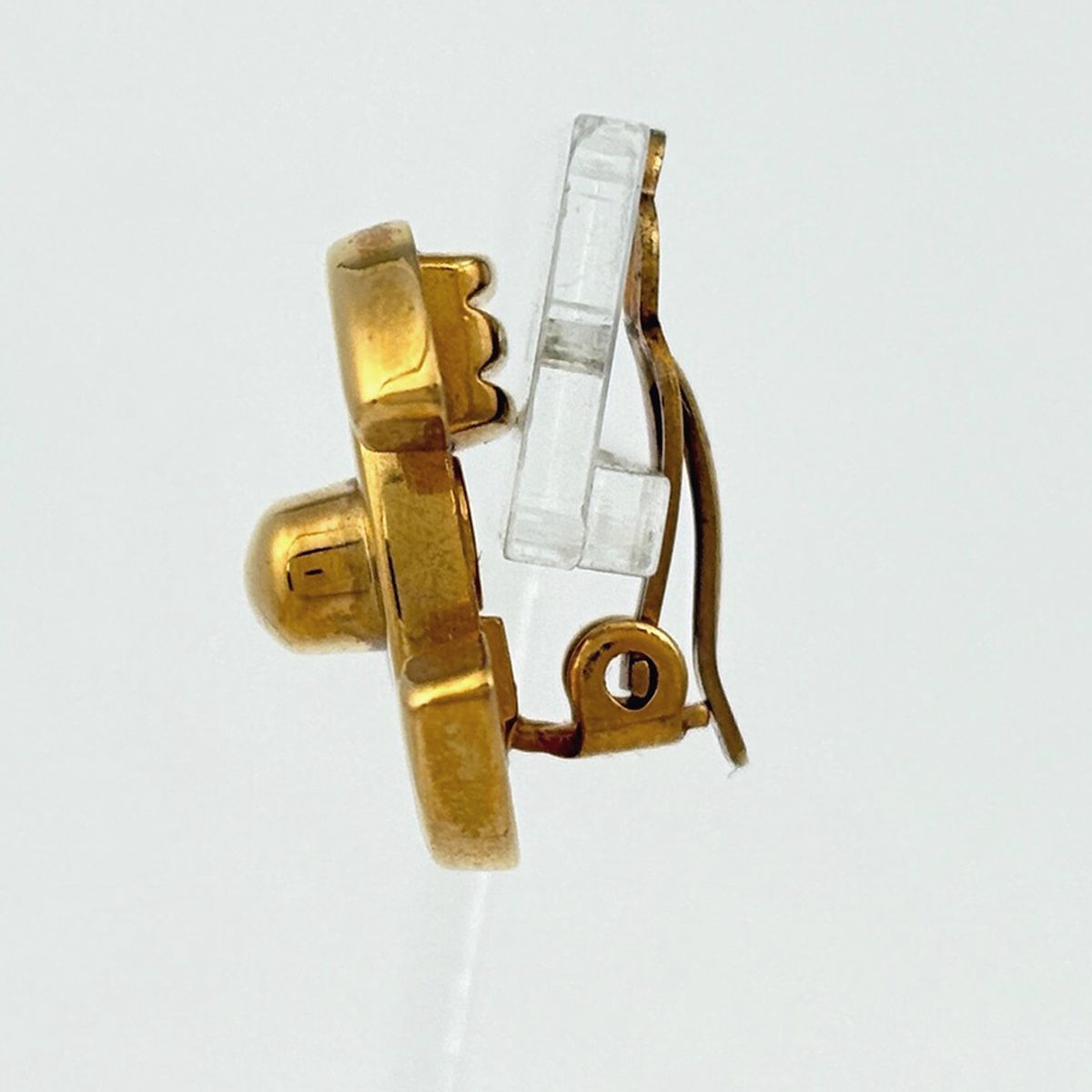 Chanel CC Logo Earrings Turnlock Gold Plated — view 2